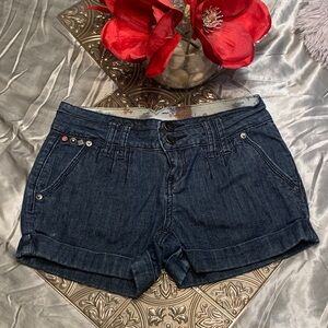 🌹 Y2K • RETRO • LOW RISE • T FIVE Denim Blue Jean SHORT Shorts
